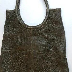 Genuine Leather Olive Green Tote - image 1